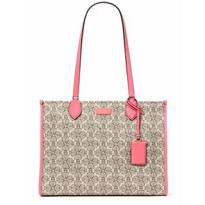 New Kate Spade Spade Flower Coated Canvas Large Market Tote Ruby Citrus